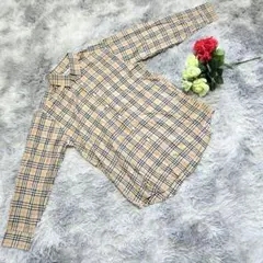 B*n様 美品☆バーバリーロンドン　　カジュアルシャツ　ノバチェック　総柄　刺繍