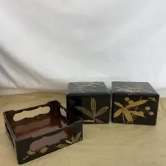 輪島塗り　重箱　おせち料理　レア　漆器　台座付 木製漆器　お重　４段重