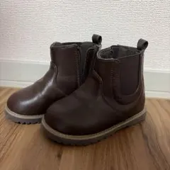 petit main ブラウンブーツ ジッパー付き