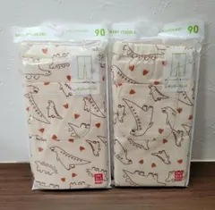 UNIQLO ユニクロ レギンス 10分丈 恐竜柄 90cm 2枚セット 90