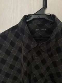 BOLCHEVIK 長袖シャツ ブラック グレー チェック