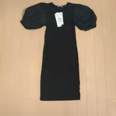 ZARA ブラック ミニワンピース Sサイズ 半袖