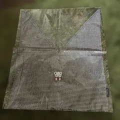 familiar チェック柄 クマ刺繍 体操着袋