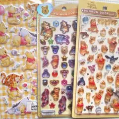 くまのプーさん　うるちゅるポップシール＆ボンボンドロップシール　(シール帳)