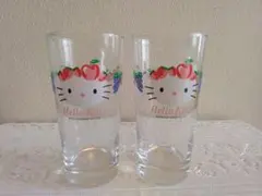 未使用　ハローキティ　フルーツデザイングラス　2個セット