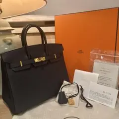 【HERMES】美品！バーキン25 Y刻印ブルーニュイのサムネイル