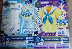 アイカツカード。霧矢あおい。 ブルーステージブラウスとブーツ