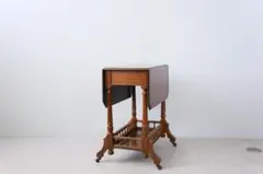 英国アンティーク木製ゲートレッグテーブル/ダイニング机/バタフライ