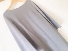 美品 ロペピクニック 長袖 袖フレア ワンピース グレー Mサイズ 38