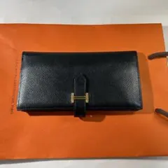 出*う様 HERMES エルメス ベアン クラシック シェーブル ゴールド金具