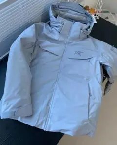 ライトグレー フード付き スキーウェア