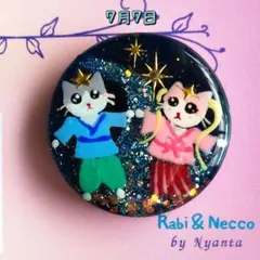 レジンヘアゴム.ブローチ☘ハンドメイド☘手描きNo.379 - メルカリ