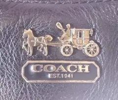 美品 馬車 ゴールド金具 オールドコーチ 内側パープル