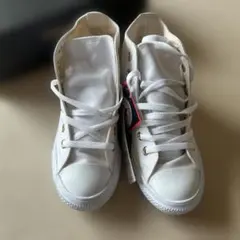 earth✖️ converse コラボ　ホワイト ハイカット スニーカー 星ロゴ