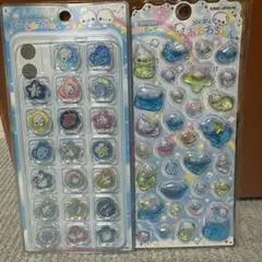 ぷくぷくあわわちゃん ウォーターインシール　おはじきシール　 セット