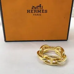 HERMES☆シェーヌダンクル スカーフリング ゴールド - メルカリ