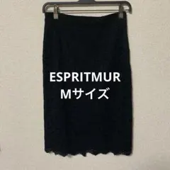 ESPRITMUR 花柄　タイトスカート　黒　ブラック