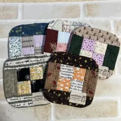 ハンドメイド　パッチワークコースター