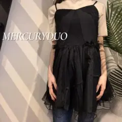 【新品タグ付き】MERCURYDUO レイヤードキャミワンピース シアー素材