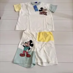 【未使用】　ミッキーマウス　セットアップ　120cm 半袖　Tシャツ　ハーパン