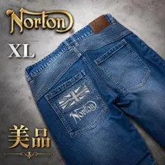 【美品】 Norton ノートン ライダース デニムパンツ ジーンズ 刺繍 XLのサムネイル