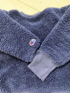 ネイビー フリースジャケット 胸ポケット付き