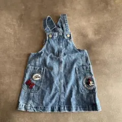 ミッキーマウス刺繍デニムジャンバースカート