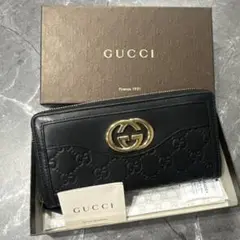 GUCCI ブラック GGパターン 長財布