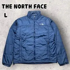 ザノースフェイス プリマロフト 中綿インナージャケット ネイビー L　ロゴ刺繍