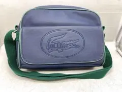 LACOSTE カメラバッグ PVC ラバー ショルダーバッグ ネイビースクール
