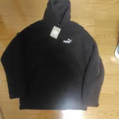 PUMA フリースフード付きパーカー ブラック