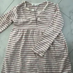 ベベ ピンクボーダー ワンピース