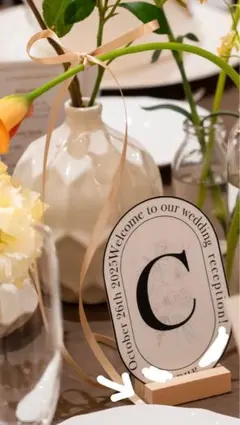 結婚式　テーブルナンバークリップ　席札