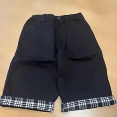 COMME CA ISM 黒 ハーフパンツ 130A