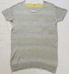 528m◆studio CLIP◆SM～◆麻綿薄手ニットチュニック◆ロング丈