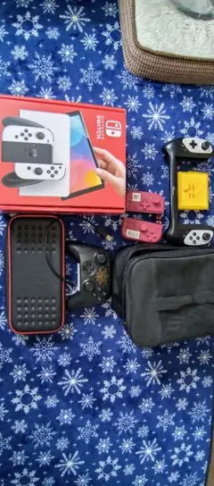美品 Nintendo Switch 有機ELモデル 青/黒 ドック付き - メルカリ