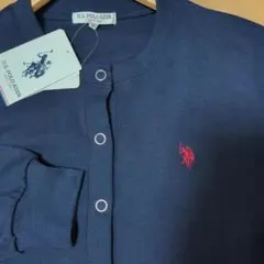 U.S. POLO ASSN. スウェットカーディガン　両脇ポケット　濃紺