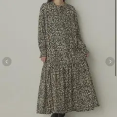 ジョーゼット柄　ロングワンピース