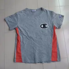 Champion グレーオレンジ Tシャツ 130