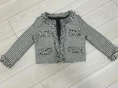 rienda ノーカラーツイードジャケット