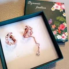 Dynamic fashion ローズゴールド イヤリング　パーティー　結婚式