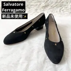 新品✨サルヴァトーレフェラガモ　VARA スエード　パンプス　ブラック　黒