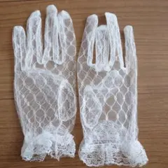 ホワイトレースウェディンググローブ