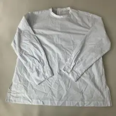 無印良品　乾きやすいブロード　長袖ブラウス　XL ストライプ