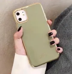 iPhone11promax 可愛いカラーケース　ライトグリーン