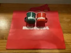 MIKI HOUSE ホーロー製コップ 2個　と　紙袋