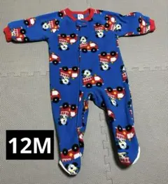 フリース　カバーオール　ロンパース　冬　古着　アメカジ　12m 70 80