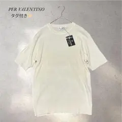 ＊希少＊PER VALENTINO シルク100%リブ編 レイヤード カットソーのサムネイル