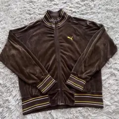 【大人気！】PUMA ベロア トラックジャケット　ブラウン　L