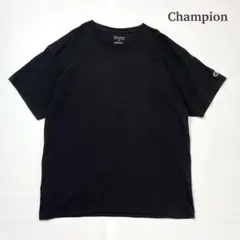 チャンピオン　半袖　Tシャツ　ブラック　無地　ワンポイント　目玉ロゴ　ゆるだぼ